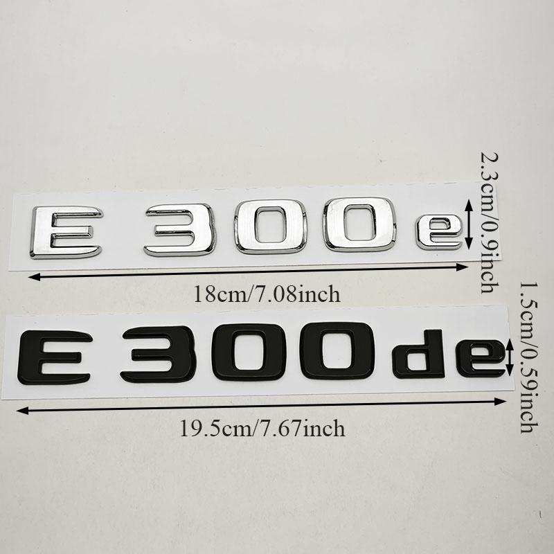3D ABS Car Letters Logo E300e E300de Badge Sticker Rear Trunk Emblem Decals For Mercedes Benz E300e E300de W213 S213 Accessories