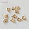 6 мм Изысканные круглые пружинные застежки, Высококачественные 10 мм/12 мм застежки-карабины Для DIY изготовления украшений, ожерелий, браслетов, Аксессуары