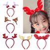2 шт., рождественские повязки на голову, привлекательные классические оленьи рога, праздничный обруч в форме Санта-Клауса для женщин и девочек