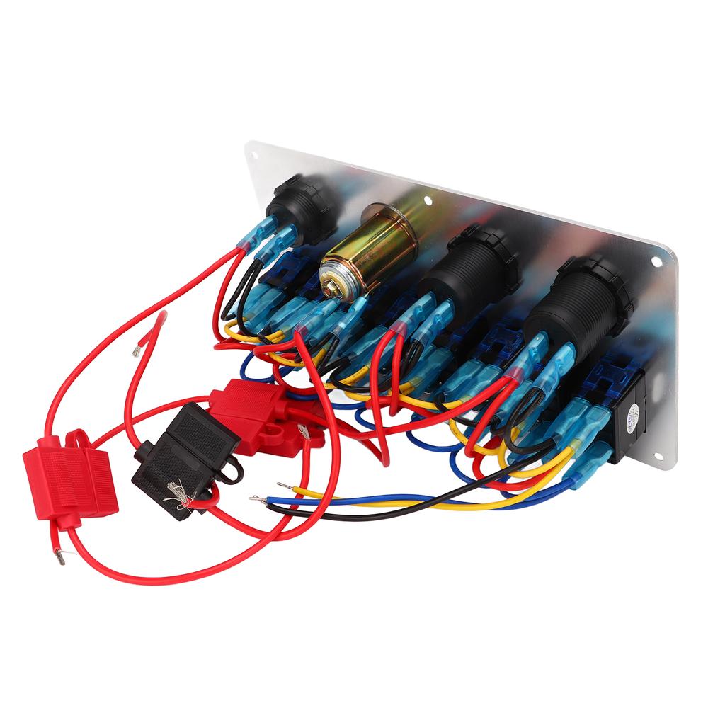 Панель тумблеров 8 клавиш 12-24В 5 контактов синяя подсветка тумблер вкл/выкл панель переключателей управления светом