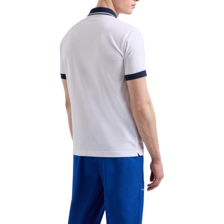 Emporio Armani Мужская футболка-поло с цифровым принтом букв Белый 3DPF20-PJ03Z-1100