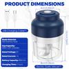 Electric Garlic Chopper Handheld Wireless Electric Garlic Masher USB Multi-Function Vegetable Slicer Blender for Restaurant Home