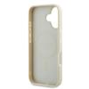 Etui do iPhone 16 Guess Grained Ring MagSafe Beżowy