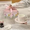 Подарочная коробка с кофейной чашкой и блюдцем, керамические кружки, подарки на открытие мероприятия, чашки высокого качества как сувениры
