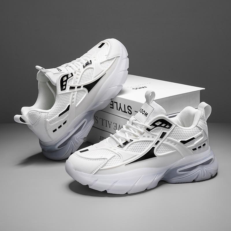 Мужские осенние сетчатые дышащие теннисные кроссовки для активного отдыха на толстой подошве с противоскользящим эффектом, модные повседневные кроссовки для бега Tenis Para Hombre