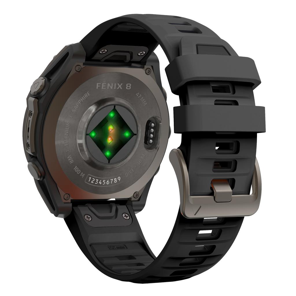 Upgraded Stainless Steel Buckle Silicone Strap for Garmin Fenix 8 Pro 47mm 51mm E 7 7X 6 6X 5 5X Epix Pro Enduro 3 970 QuickFit