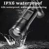 Портативный фонарик с дальним выстрелом 1500 м, встроенный аккумулятор 5000 мАч, фонарик с возможностью масштабирования, водонепроницаемый перезаряжаемый фонарь