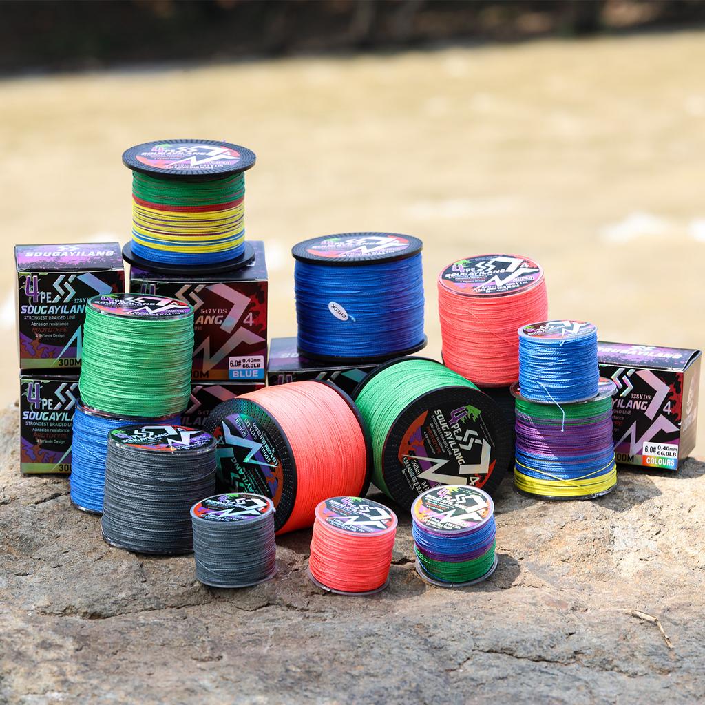 SOUGAYILANG Fishing Line 100M PE Braided Fishing Line 4 Stands Fishing Line Strong PE Braided Fishing Fishing Lines