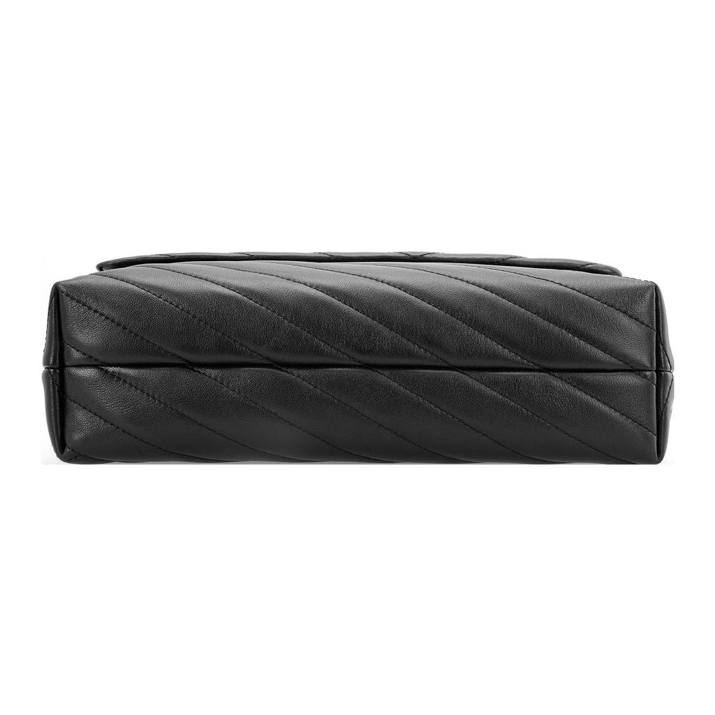 Tory Burch Kira Quilted Leather Chain Shoulder Strap Leather Crossbody Bag Large Women bags Black 90446-001