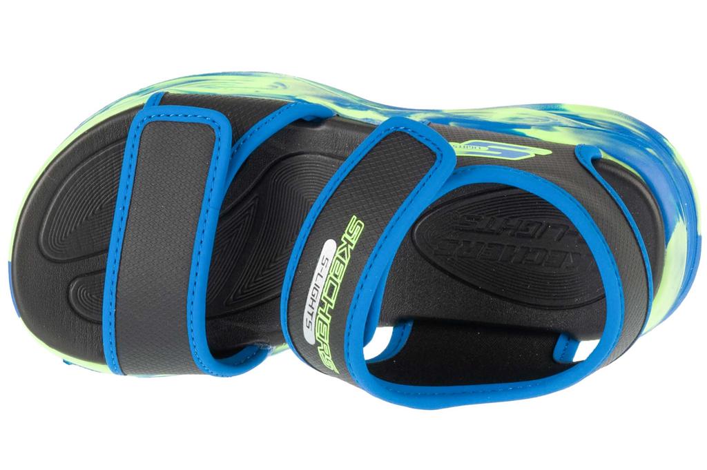 Skechers S-Lights: Sola Glow Sandal - Fusion Brights, for Boy Black Sandals