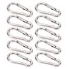 10Pcs Carabiner Clip Spring Snap Hook Heavy Duty Quick Link 304 Stainless Steel for Bird Feeders 4MM