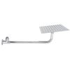 G1/2in Thread Wall Mounted Stainless Steel 8in Rainfall Showerhead Top Spray Shower Head Bathroom
