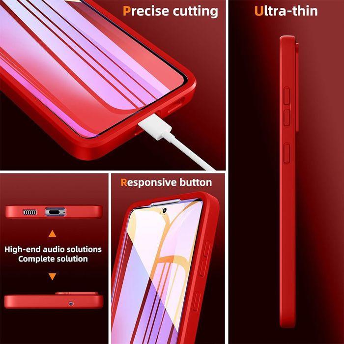 Coque pour Xiaomi 15 Ultra, Protection 360 Rigide Bordure Renforcée Intégrale Solide - Rouge