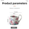 Hand Painted Cartoon Flower Large Capacity Mug Ceramic Cup High Value Coffee Cup Water Cup