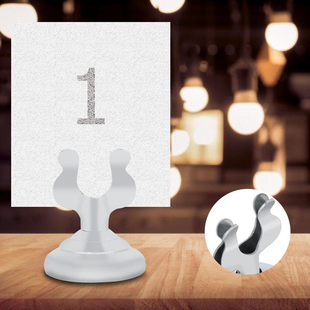 U Threaded Stainless Steel Table Signage Clips Menu Plates Business Card Holders Menu Stand