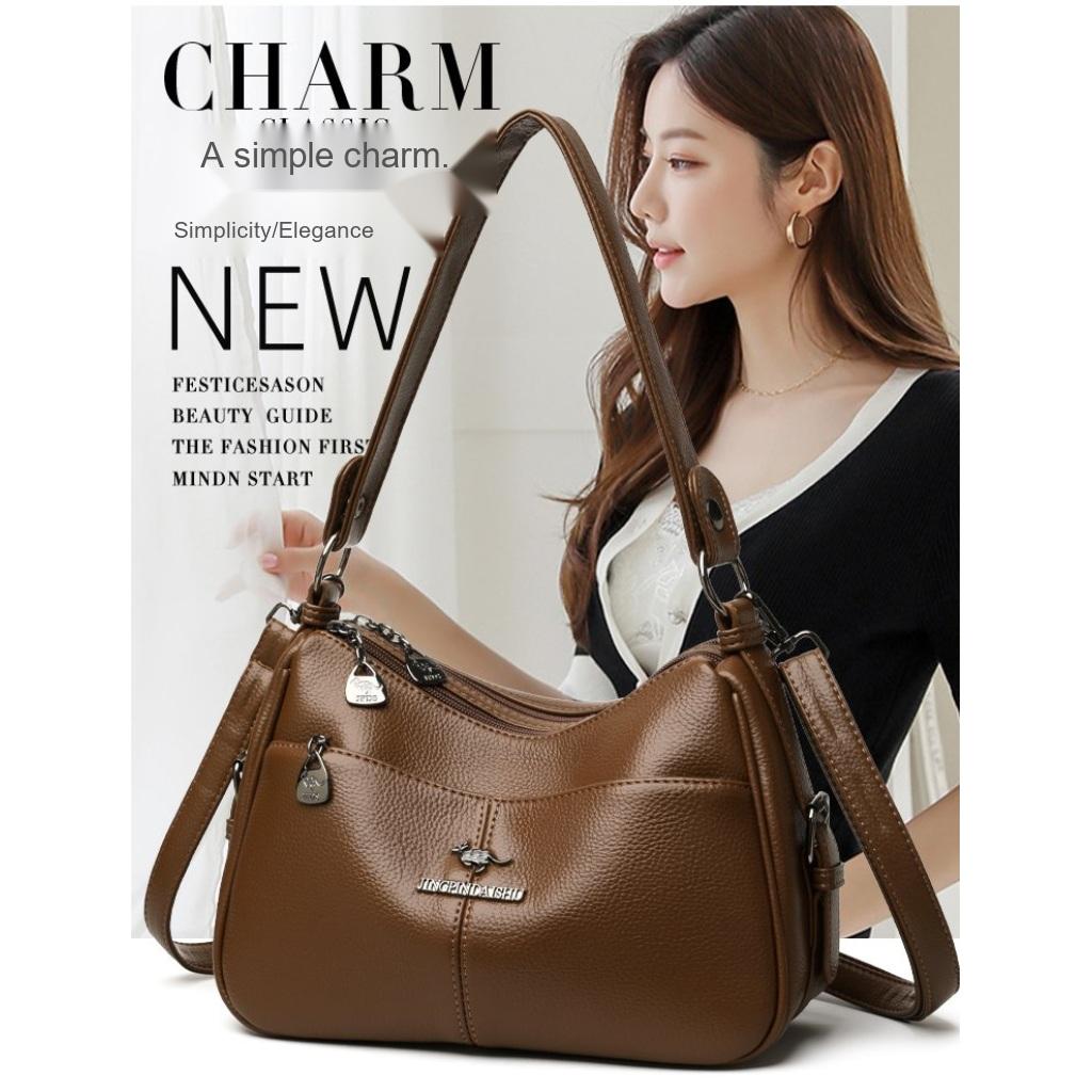  Shoulder Crossbody Handbag Women Faux leather Multi Compartment Daily Commute