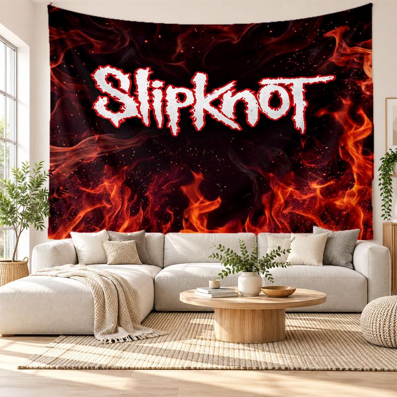 Настенный гобелен Slipknot, Настенное панно из мягкой ткани, Декоративный фон для спальни, Домашнее настенное искусство