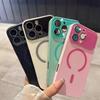 Официальный чехол Candy Color Magsafe с магнитом для IPhone 17 Pro Max Air 16 E 15 14 13 12 Беспроводная зарядка Защита объектива камеры Беспроводная зарядка Чехол