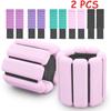 2pcs Wrist Weight Bracelet Adjustable Silicone Wrist Ankle Strap Running Yoga Pilates Training Exercise Fitness Equipment
