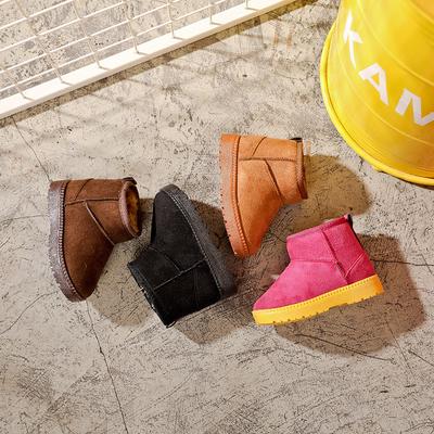 Теплые зимние сапоги из хлопка для мальчиков и девочек и мам, зимние милые женские хлопковые ботинки в детском стиле