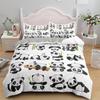 Bedding Set Panda Duvet Cover Set Teens Boys Girls Cartoon Animal Quilt Cover Queen Size Comforter Cover With Pillow Case 2/3pcs