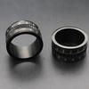 Модное титановое стальное черное вращающееся простое мужское кольцо из нержавеющей стали цифровое шестеренчатое указательное кольцо горячая распродажа
