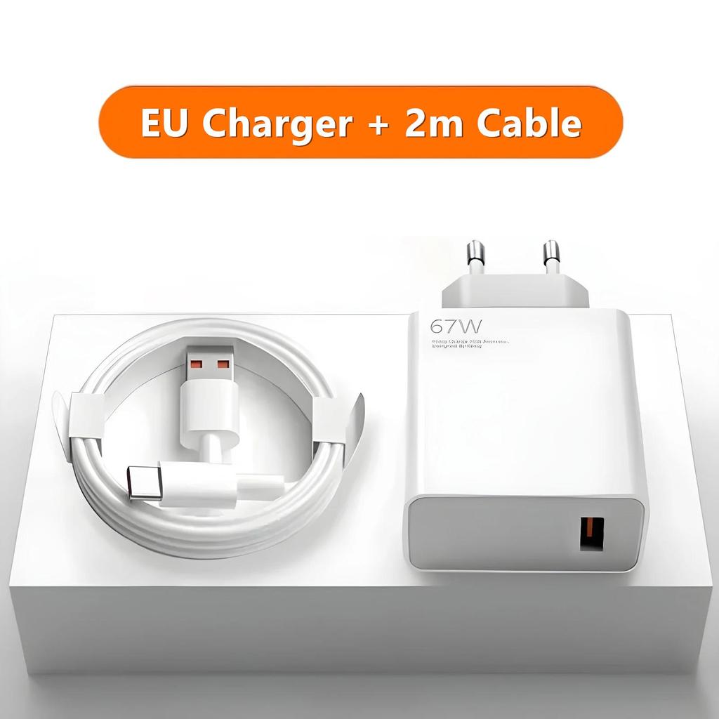 6A 67W сверхбыстрое зарядное устройство USB-кабель Type C для Xiaomi для Redmi для POCO