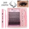 Segmented 10D-100D False Eyelashes DIY Kit, D Curl, Cluster Lashes, Natural & Voluminous