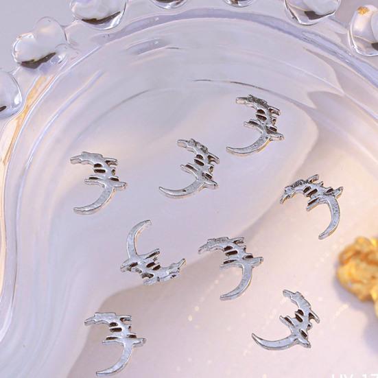 10 шт. Хэллоуин Череп Крест 3D Металлические Подвески для Нейл-арта Готический Панк Стиль Украшения Для Ногтей Аксессуары Для Маникюра DIY