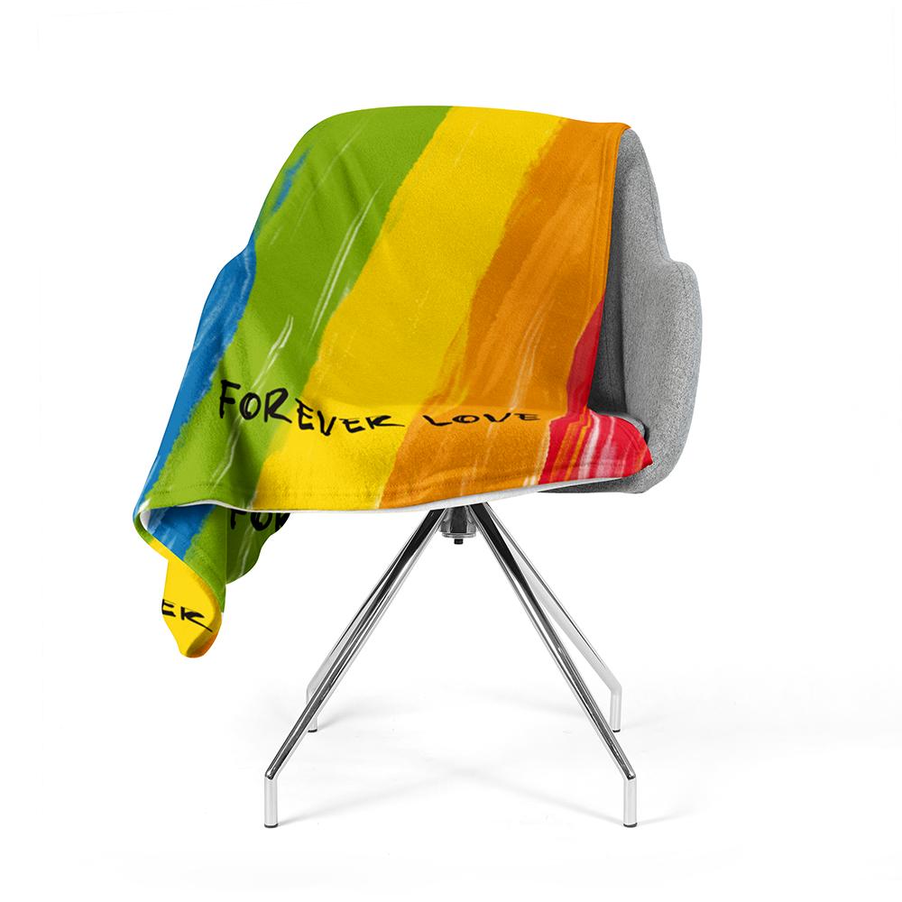 Радужное одеяло, красное, синее, желтое, абстрактное, волосатое, зимнее покрывало, ковер, геймерское кресло, детское одеяло для дивана