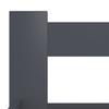 Solid Pine Wood Bed Dark Gray 200 x 200 cm
