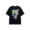 Li-Ning Pool Party Series Cartoon Print Round Neck Loose Short Sleeve T-Shirt Unisex Tops Black ATST807-4