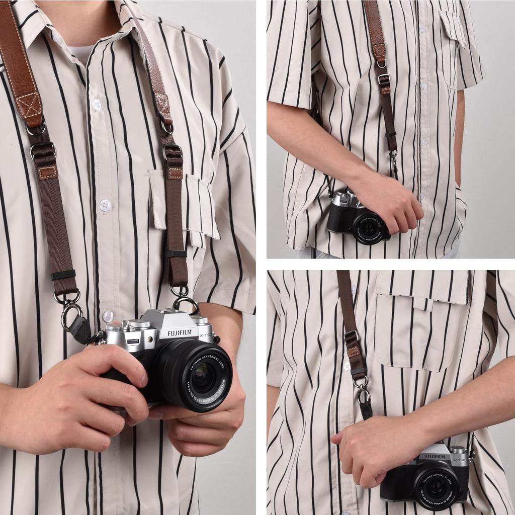 VOVMOEYA Camera Camera Neck Strap with Triangle Ring for and Compatible with Fuji Compact and Mirrorless Digital Total Crossbody or Neck Strap with