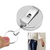 Retractable Metal Steel Recoil Ring Pull Belt Clip Key Chain