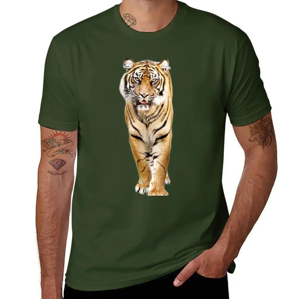 Tiger T-Shirt oversized customs animal prinfor boys mens workout shirts