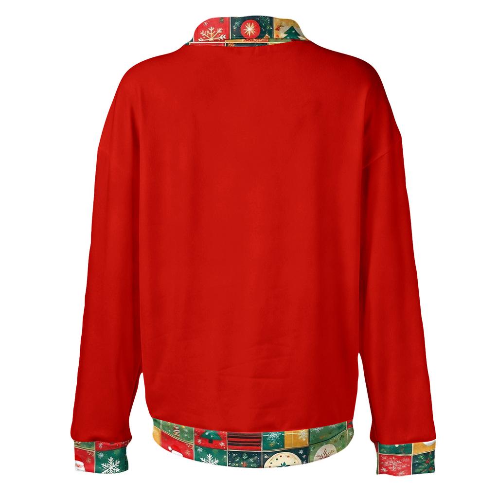 Women's Fashion Christmas Printed Long-Sleeve Pullover Top