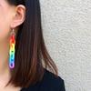 Модные женские серьги пластиковые в виде цепи