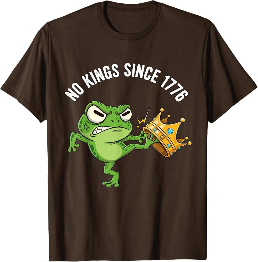 Angry Frog No Kings Since 1776 Funny America Design Unisex T-Shirt