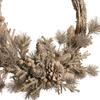 45cm White Frosted Wreath
