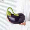 Креативная керамическая десертная тарелка-баклажан, суповая тарелка с крышкой, миски для лапши, обеденная тарелка, тарелка для фруктов, декоративные миски, тарелки для закусок