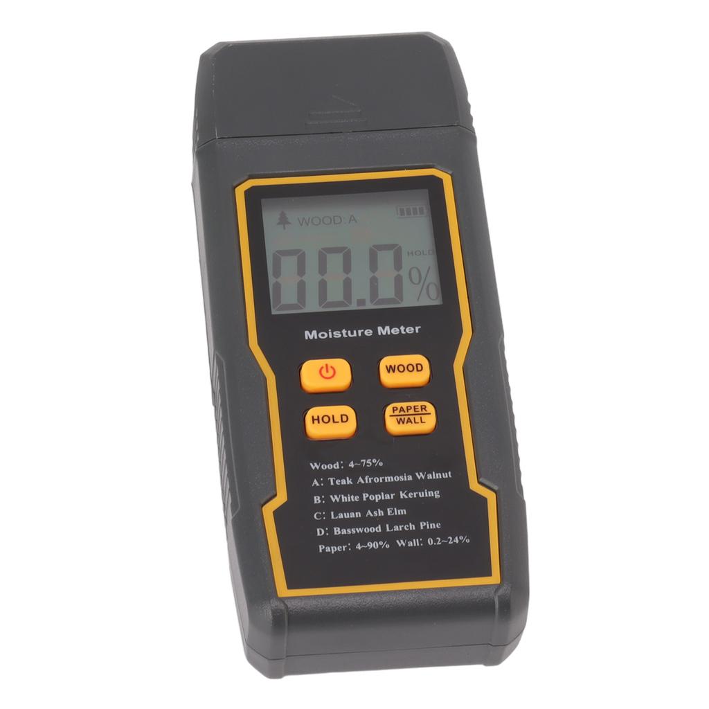 Moisture Detector Multifunctional 4 Modes Digital Moisture Meter with LCD Display for Wood Wall Building Material