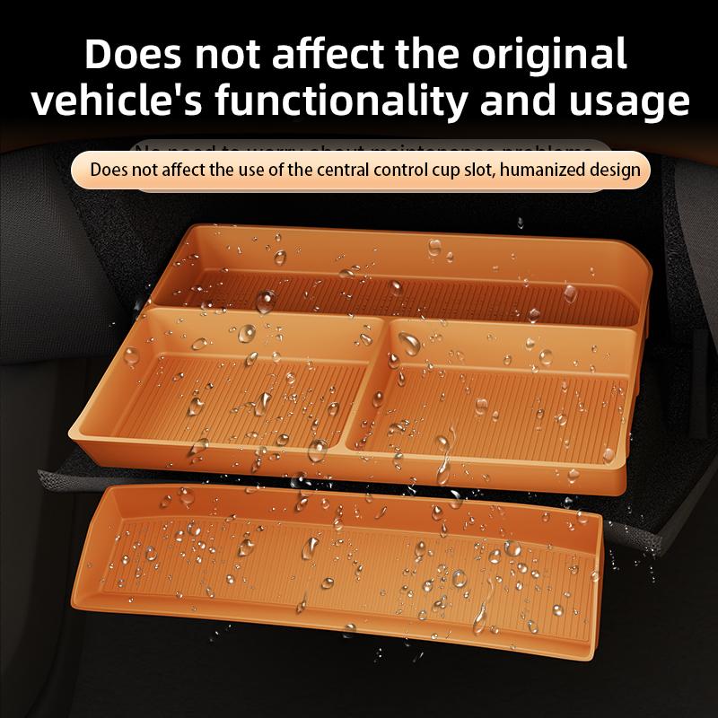 2Pcs For Xiaomi Yu7 2025 2026 Passenger Seat Glove Box Storage Box Tidying Phone Organizer Silicone Car Interior Accessories