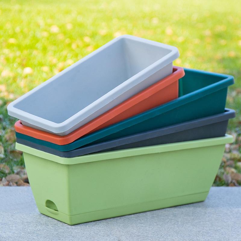 3шт прямоугольные кашпо цветочный горшок балкон дворик овощной корыто для посадки цветов пластиковые питомники цветочный горшок оптовая продажа