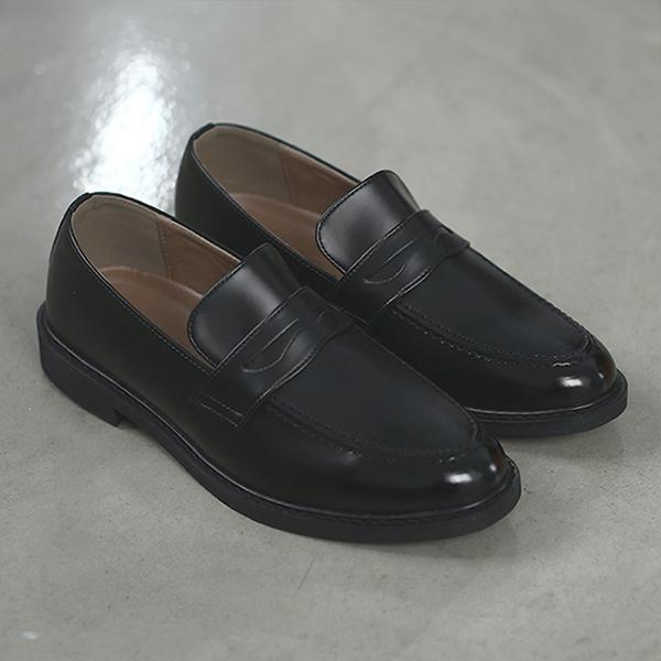 Pascologen MS2435-BK Penny Loafer Slit Black-MS2435-BK