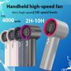 S001 Handheld Fan 100-speed Wind Power Adjustable Electricity Digital Display USB Rechargeable Cooling Fan Outdoor Portable Fan