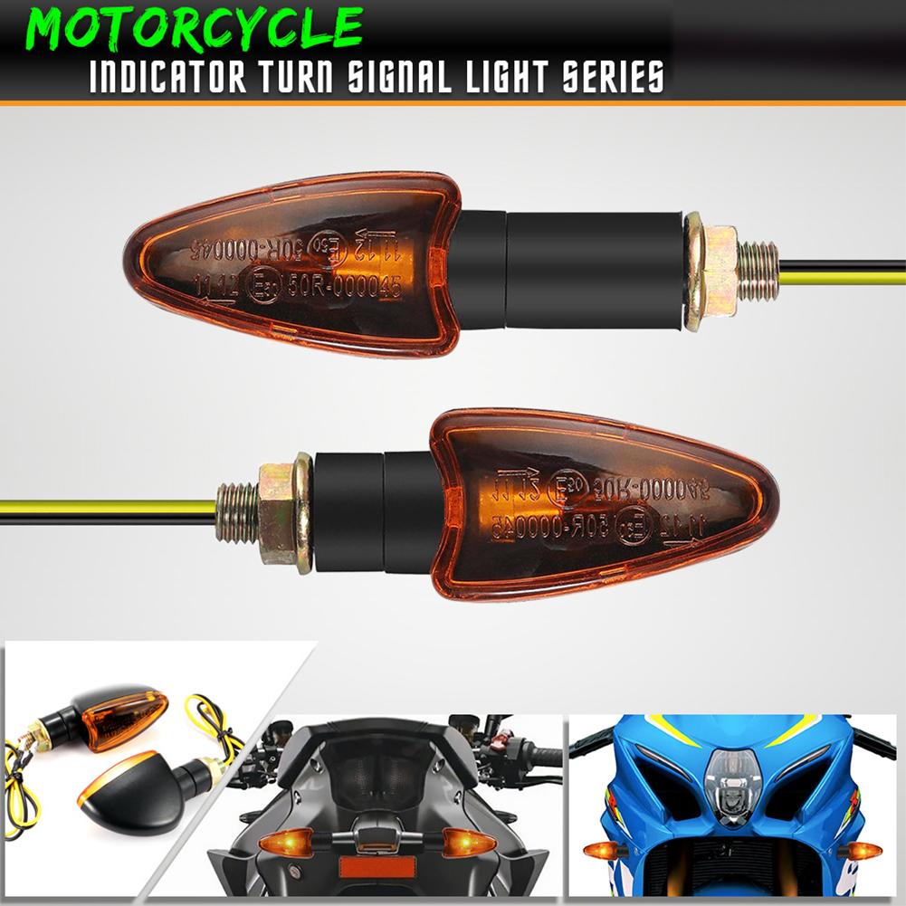 2PCS Super Bright Motorcycle Turn Signal Indicators Lights Front Rear Brake Lights Waterproof For DC12V Motorbike Scooter Quad Cruiser Off Road