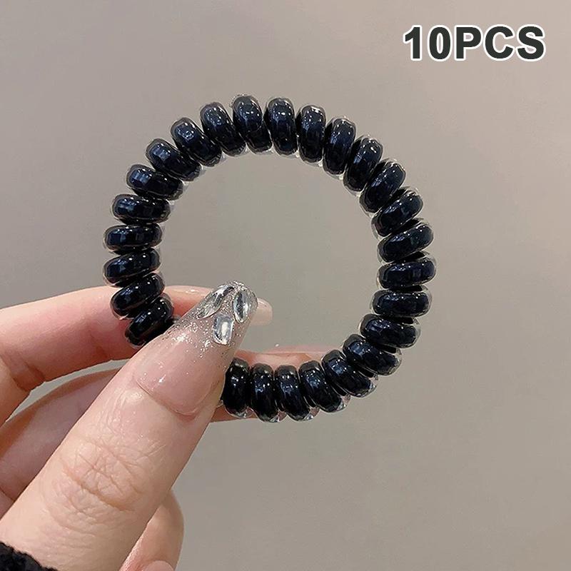 4/10Pcs Korean High-Quality Grape Coconut Polka Dot Hair Band Fresh And Versatile Hair Rope Hair Band Hair Accessories