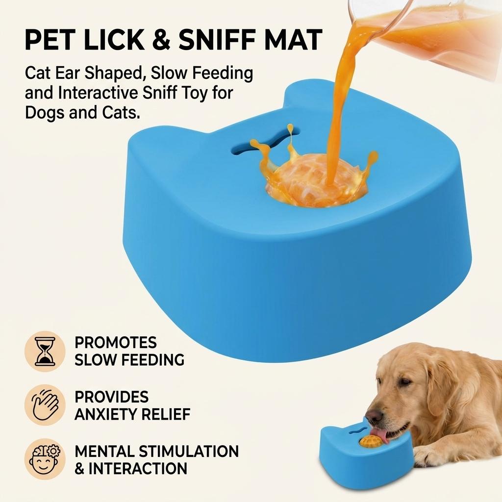 Pet Slow Feeder Lick Pad for Dogs and Cats Food Grade PP Anti-Choke Bowl with Maze Design