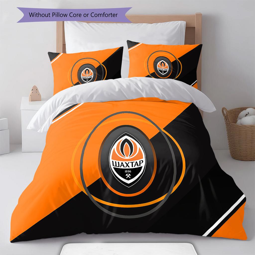 FC Shakhtar Donetsk RugPattern Bedding Quilt Set Quilt Cover Pillowcase Home Decoration Birthday Gift (1 * duvet cover + 2 * pillowcase, without core)