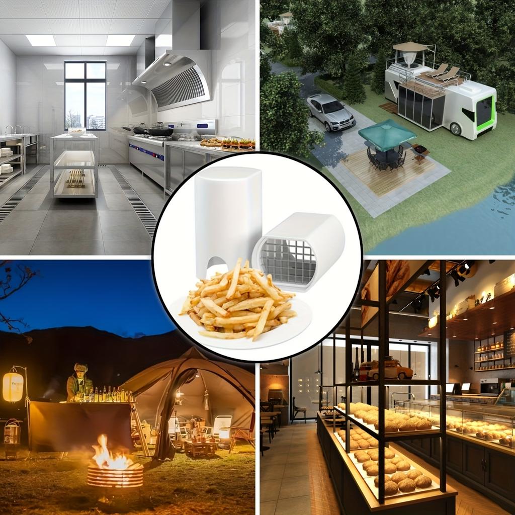 1 шт. Белая электрическая картофелерезка для фри, Многофункциональная ломтерезка для картофеля с теркой, Кухонный гаджет